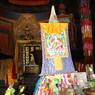 Decorations of Drotshang Dorje Chang monastery in Ledu County, Haidong Region, Qinghai Province
