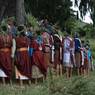 They chant and recite near by cypress tree