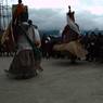 Gonpo Gonmo facing back to Guru statue and facing audience