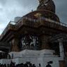 People beneath Guru statue came for Chha festival