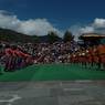 The royal dancers in Thimphu tsechu