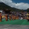 The Bhutanese dancers taking part in Tsechu