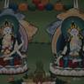 Mural of a goddess Vijaya and White Tara=རྣམ་རྒྱལ་མ་དང་ སྒྲོལ་དཀར།