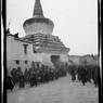 Procession of monks outside western gate of Lhasa, Sertreng Ceremony. Copyright Pitt Rivers Museum, University of Oxford 2001.59.9.41.1